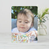 Eenvoudige foto-achtergrond 'Bedankt'! Kaart (Staand voorkant)