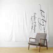 Eenvoudige Foto-achtergrond voor de beste dag ooit Wandkleed (In Situ (horizontaal))