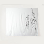 Eenvoudige Foto-achtergrond voor de beste dag ooit Wandkleed (Voorkant (horizontaal))