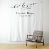 Eenvoudige Foto-achtergrond voor de beste dag ooit Wandkleed (In situ)