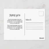 Eenvoudige foto afstudeer dank je kaart (Achterkant)