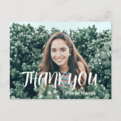 Eenvoudige foto afstudeer dank je kaart (Voorkant)