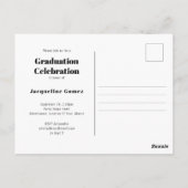 Eenvoudige foto afstudeerfeest 2022 uitnodiging (Achterkant)