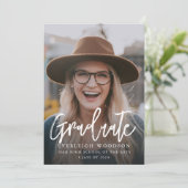 Eenvoudige foto afstudeerklas van 2024 kaart (Staand voorkant)