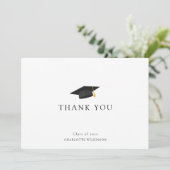 Eenvoudige foto Afstuderen 2025 Bedankkaart (Staand voorkant)