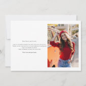 Eenvoudige foto Afstuderen 2025 Bedankkaart (Achterkant)