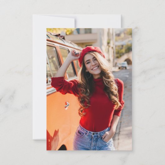 Eenvoudige Foto Afstuderen 2025 Party Kaart (Achterkant)