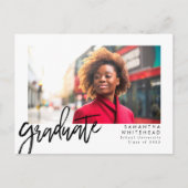 Eenvoudige Foto Afstuderen Aankondiging 2022 Brief Briefkaart (Voorkant)