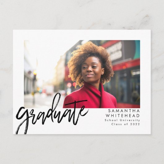 Eenvoudige Foto Afstuderen Aankondiging 2022 Brief Briefkaart (Voorkant)