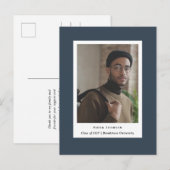 Eenvoudige foto Afstuderen Aankondiging Briefkaart (Voorkant / Achterkant)