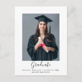 Eenvoudige Foto Afstuderen Afgestudeerde Dank Je W Briefkaart (Voorkant)