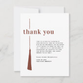 Eenvoudige foto Afstuderen dank u kaart (Voorkant)