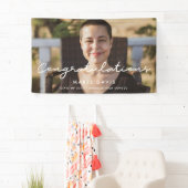 Eenvoudige foto afstuderen Gefeliciteerd Spandoek (Insitu)