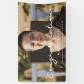 Eenvoudige foto afstuderen Gefeliciteerd Spandoek (Verticaal)