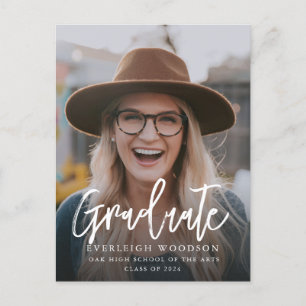 Eenvoudige foto Afstuderen klasse van 2024 Aankondigingskaart