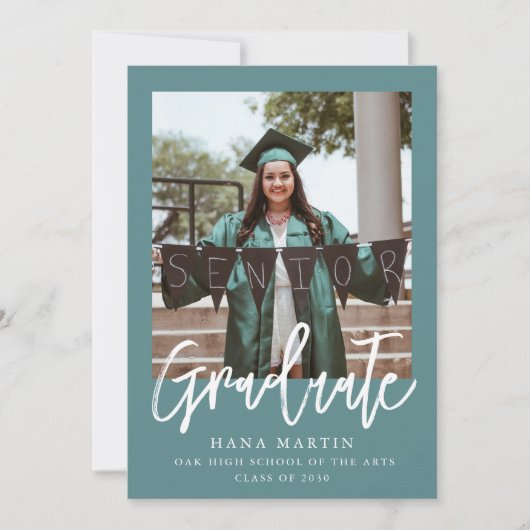 Eenvoudige foto Afstuderen klasse van 2025 Aankondiging (Voorkant)