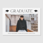 Eenvoudige foto afstuderen magnetische uitnodiging (Voorkant)