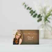 Eenvoudige foto-Afstuderen Rep-kaart Contactkaartje (Staand voorkant)