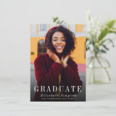 Eenvoudige foto afstuderen uitnodiging & aankondig (Staand voorkant)