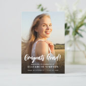 Eenvoudige foto afstuderen uitnodiging & aankondig (Staand voorkant)