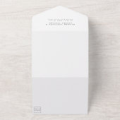 Eenvoudige foto Alles in één bruiloft All In One Uitnodiging (Buitenkant)