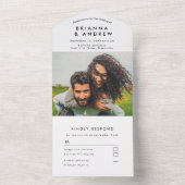 Eenvoudige foto Alles in één bruiloft All In One Uitnodiging (Binnen)