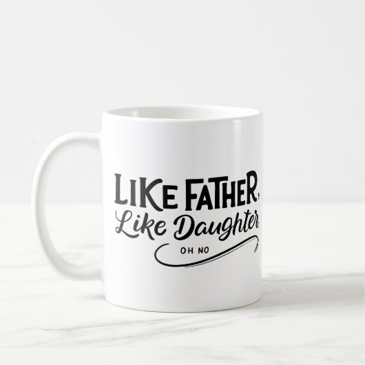 Eenvoudige foto als vader als dochter koffiemok (Links)