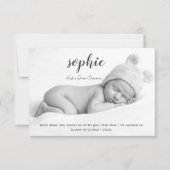 Eenvoudige foto-Baby Aankondiging Aangepaste Kaart (Voorkant)