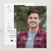 Eenvoudige foto bedankt afstuderen personaliseren (Voorkant / Achterkant)