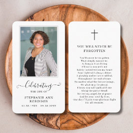 Eenvoudige foto begrafenis gedenkteken Kaart Visitekaartje