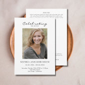 Eenvoudige foto begrafenis herdenking Orde van Ser Programmakaart