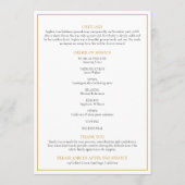 Eenvoudige foto begrafenis herdenking Orde van Ser Programmakaart (Achterkant)