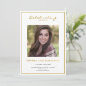 Eenvoudige foto begrafenis herdenking Orde van Ser Programmakaart (Staand voorkant)