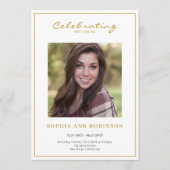 Eenvoudige foto begrafenis herdenking Orde van Ser Programmakaart (Voorkant)