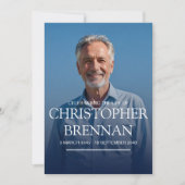 Eenvoudige foto begrafenis herdenking van het leve kaart (Voorkant)