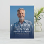 Eenvoudige foto begrafenis herdenking van het leve kaart (Staand voorkant)