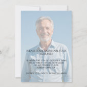 Eenvoudige foto begrafenis herdenking van het leve kaart (Achterkant)