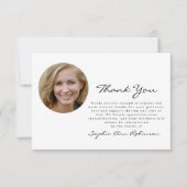 Eenvoudige foto begrafenis herinnering Dank u opme Bedankkaart (Voorkant)