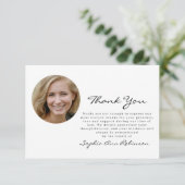 Eenvoudige foto begrafenis herinnering Dank u opme Bedankkaart (Staand voorkant)