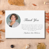 Eenvoudige foto begrafenis herinnering Dank u opme Bedankkaart