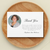 Eenvoudige foto begrafenis herinnering Dank u opme Bedankkaart