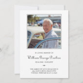 Eenvoudige foto begrafenis orde van dienst program kaart (Voorkant)