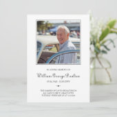 Eenvoudige foto begrafenis orde van dienst program kaart (Staand voorkant)