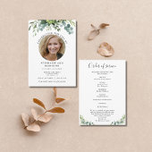 Eenvoudige Foto Begrafenis Orde van Dienst Programmakaart