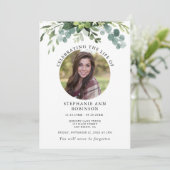 Eenvoudige Foto Begrafenis Orde van Dienst Programmakaart (Staand voorkant)