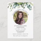 Eenvoudige Foto Begrafenis Orde van Dienst Programmakaart (Voorkant)