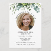 Eenvoudige Foto Begrafenis Orde van Dienst Programmakaart (Voorkant)