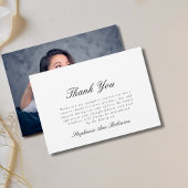 Eenvoudige foto begrafenis sympathie dank u opmerk bedankkaart