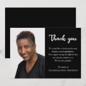 Eenvoudige foto Bereavement Funeral Sympathy Memor Bedankkaart (Voorkant / Achterkant)