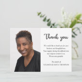 Eenvoudige foto Bereavement Memorial Funeral Sympa Bedankkaart (Staand voorkant)